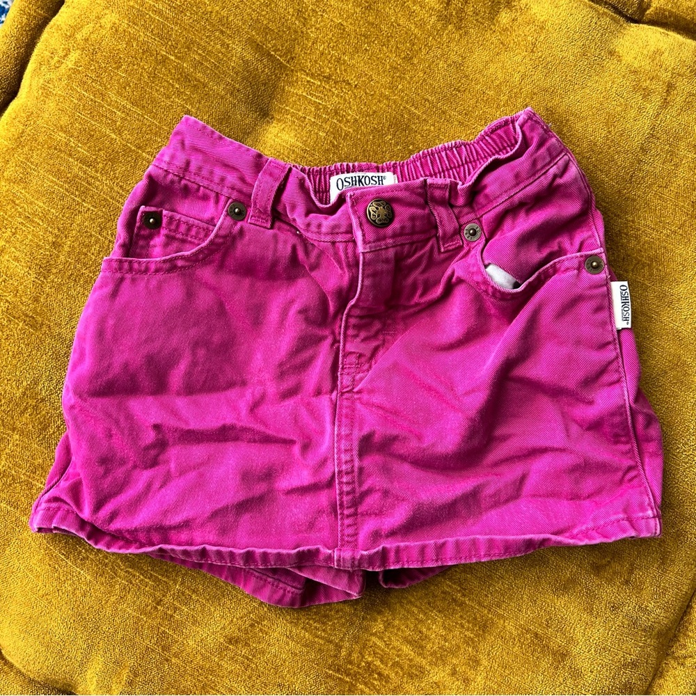 *Moving Sale* OshKosh Toddler / Little Girls Magenta Jean Skort Skirt Shorts